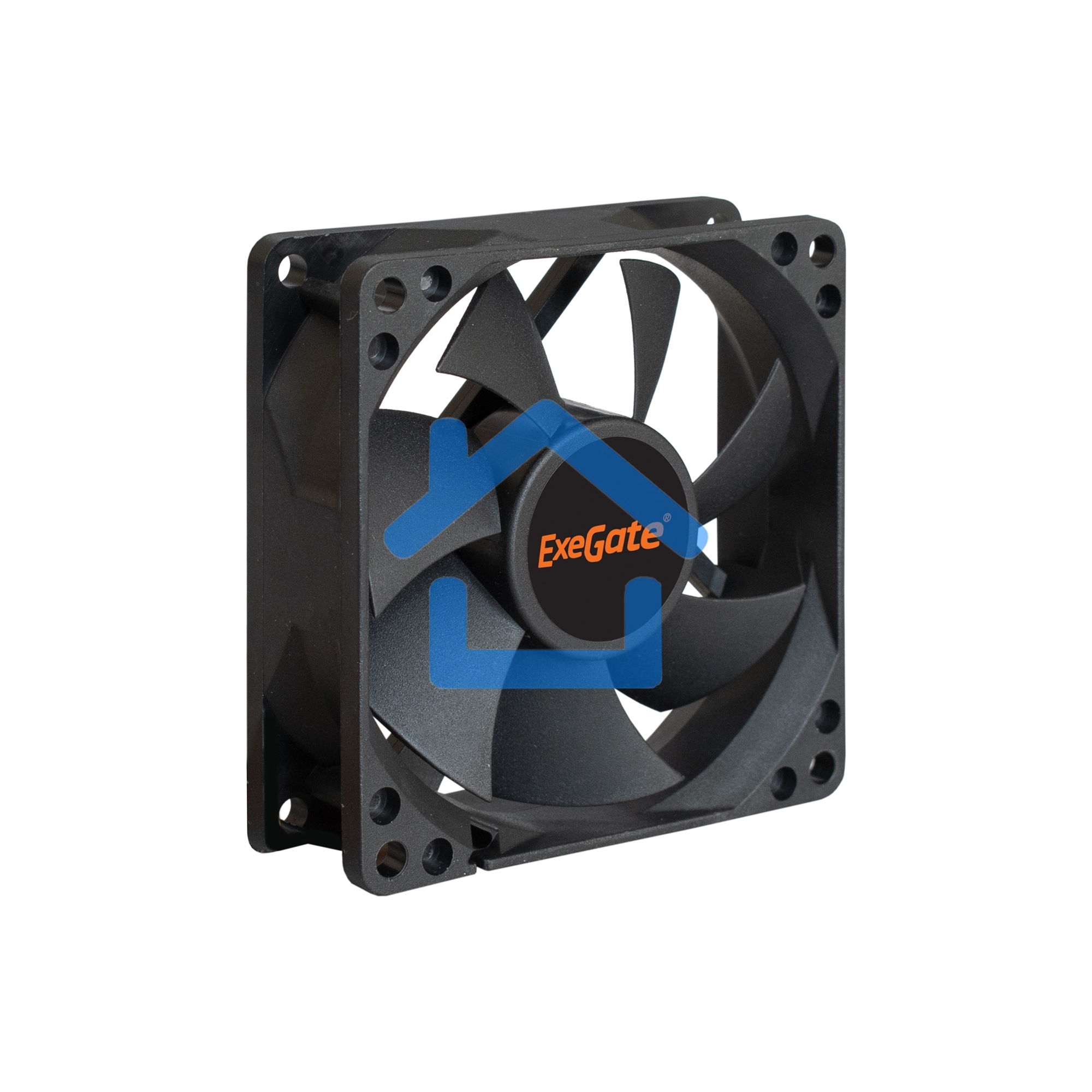 Вентилятор для корпуса ExeGate EX08025S3P черный, 80 мм, 2200 об/мин, 22.5 дБ, 3 pin