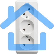 Розетка 3-м ОП Этюд 16А IP20 без заземл. без защ. шторок белый SchE PA16-009B