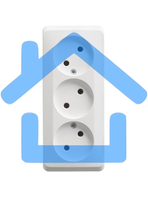 Розетка 3-м ОП Этюд 16А IP20 без заземл. без защ. шторок белый SchE PA16-009B