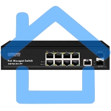 Коммутатор Osnovo SW-80802/L(150W) 8G 2SFP 8PoE+ 150W управляемый