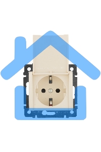 Механизм розетки 1-м СП Valena с защ. крышкой защ. шторки с заземл. сл. кость Leg 774322
