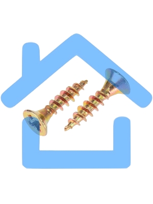 Саморез универсальный KRANZ 3.5х16, желтый цинк, короб (200 шт./уп.)