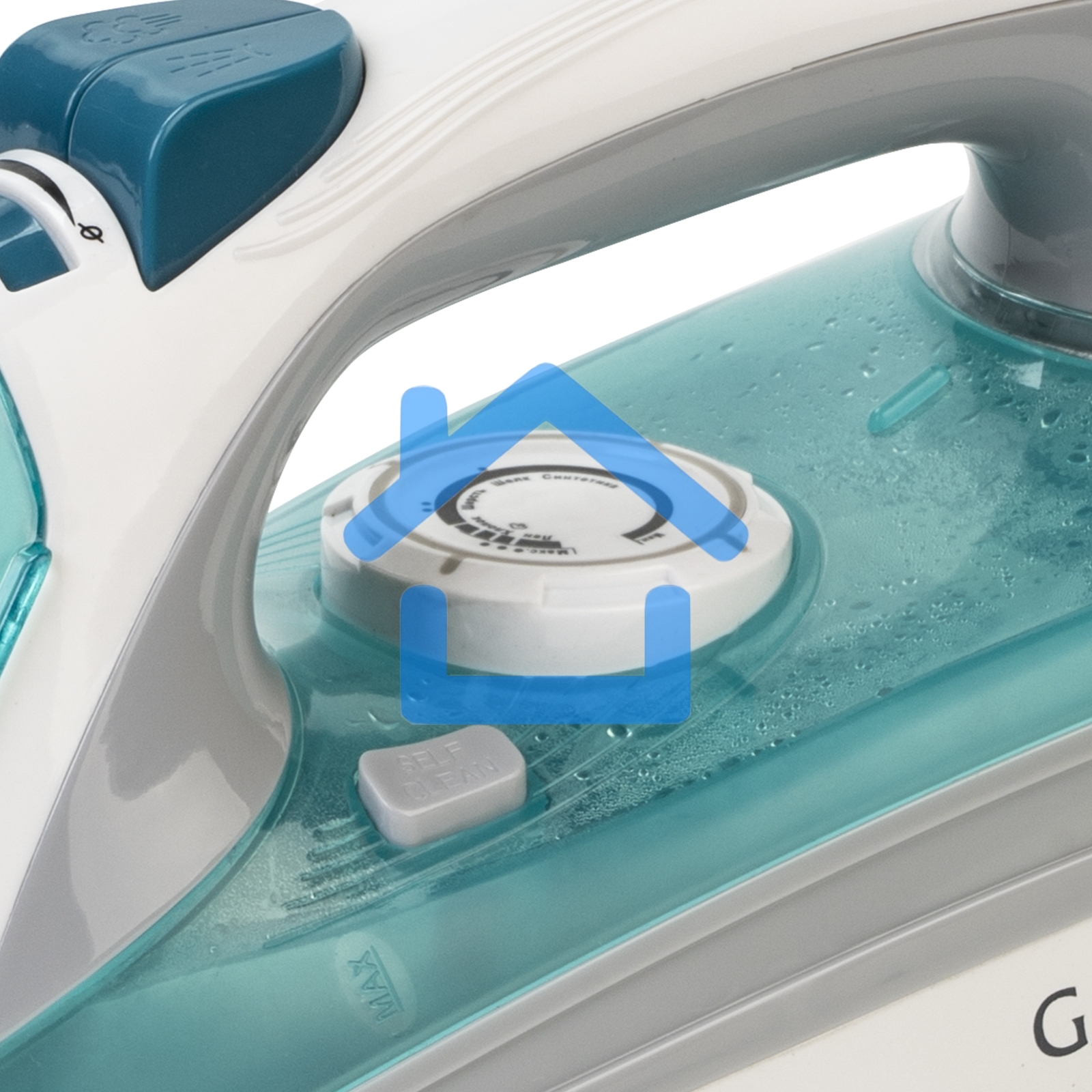 Утюг Galaxy Line GL 6127, бирюзовый, паровой, 2200 Вт, постоянный пар 50 г/мин, паровой удар 170 г/мин, функции: самоочистка, антикапля, антинакипь, функция увлажнения, вертикальное отпаривание, защита от перегрева, индикатор нагрева, керамическое покрыти