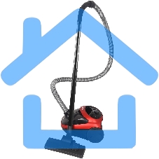 Пылесос Hyundai HYV-B1570 красный/черный, 250/1800 Вт, уборка сухая, пылесборник мешок, 1.5 л (в компл.:1мешок)