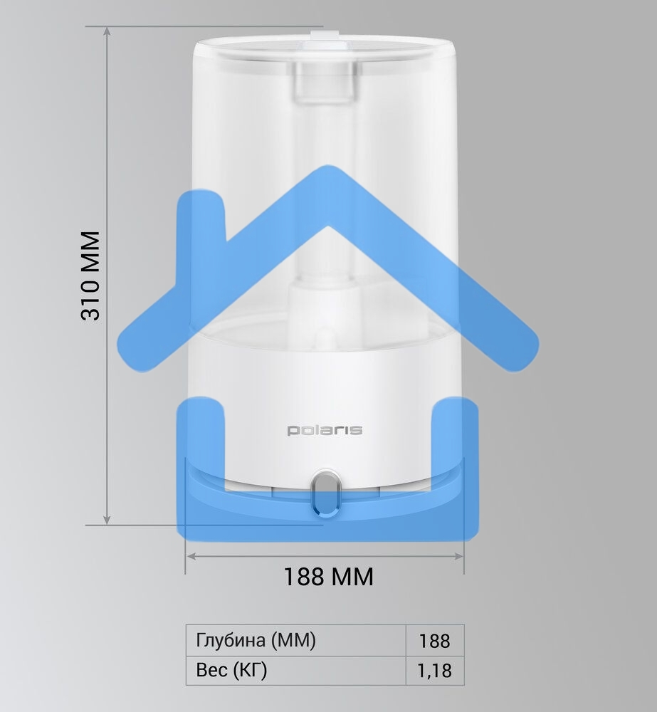 Увлажнитель воздуха Polaris PUH 7605 TF 25Вт (ультразвуковой) белый