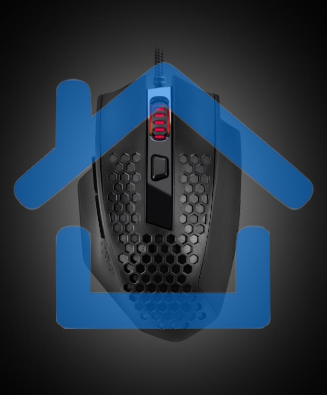 Мышь проводная Defender Redragon Bomber черный, 12400 dpi, USB, кнопки - 7