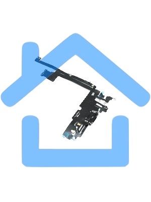 Шлейф с разъемом зарядки и микрофоном для Apple iPhone 12 Pro Max, черный