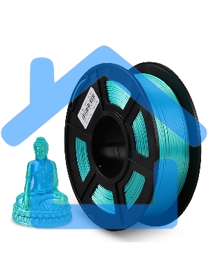 Филамент NVPRINT Silk PLA+ Green для 3D печати диаметр 1.75мм длина 330 метров масса 1 кг