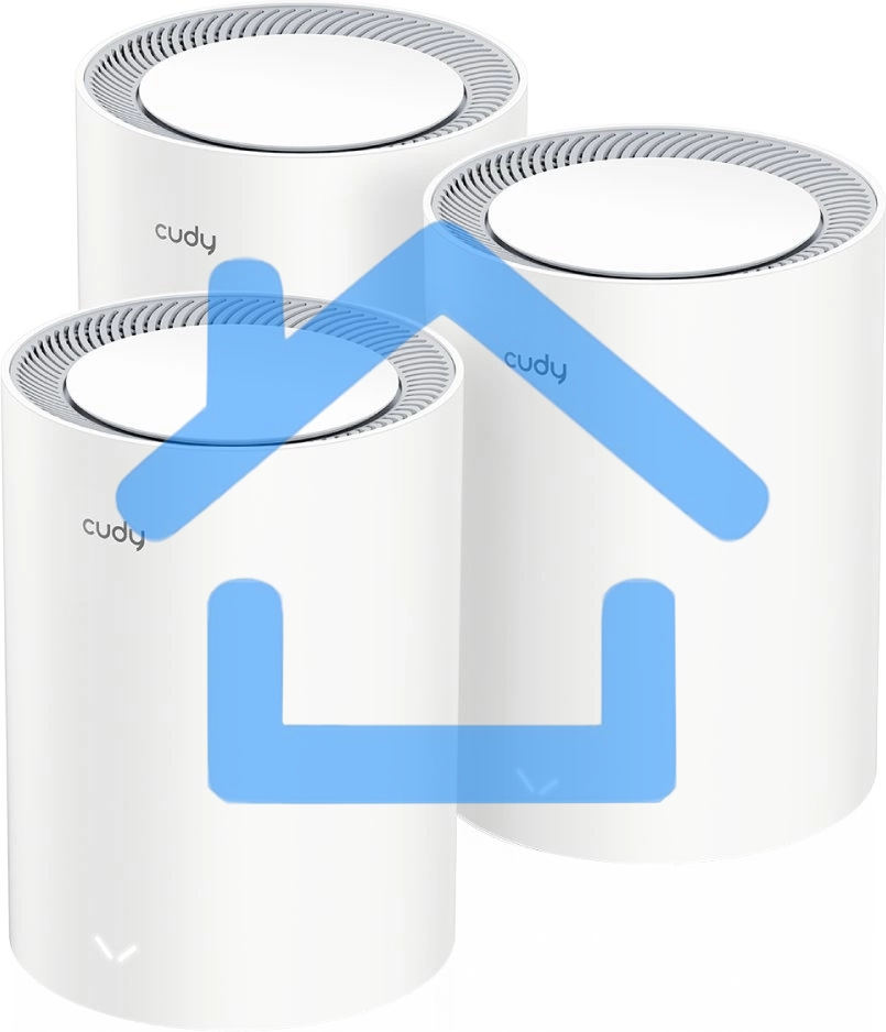 Бесшовный Mesh роутер Cudy M1800(3-Pack) AX1800 10/100/1000BASE-TX белый (упак.:3шт)