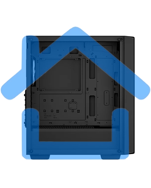 Компьютерный корпус Deepcool CC560 MESH V2 черный без БП ATX 8x120мм 5x140мм 1xUSB 2.0 audio bott PSU