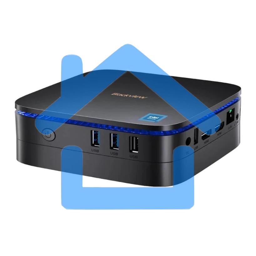 Мини ПК Blackview MP60 (Intel N5095) 16+512Gb, WIFI a/b/g/n/ac, Bluetooth 4.2, Win11 Pro, USB3.0, HDMI 1.4b Type A *2, RJ45*1, 5.5/2.1mm DC Jack *1, 3.5mm Phone Jack*1, Colour: Black