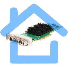 Emulex LPe31004-M6 bulk  Gen 6 (16GFC), 4-port, 16Gb/s, PCIe Gen3 x8, трансиверы установлены, LP+FH brackets, OEM