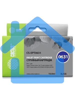 Картридж струйный Cactus CS-EPT0631 (T0631) черный (10 мл) для Epson Stylus C67/C87/CX3700/CX4100/CX4700