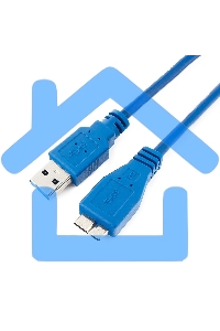 Кабель USB 3.0 для соед. 1.8м А-microB (5 pin) Gembird PRO позол.конт., пакет CCP-mUSB3-AMBM-6