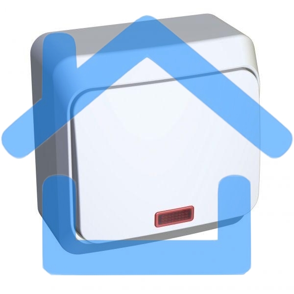 Переключатель 1-кл. ОП Этюд 10А с инд. бел. SchE BA10-007B