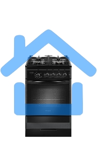 Плита газовая Gefest ПГ 5500-03 0044 черный, конфорок 4 шт, духовка 52 л, 50 см x 85 см x 58.5 см