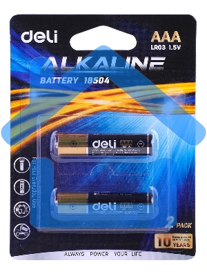 Батарея Deli E18504 AAA (2шт) блистер