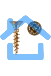 Саморез универсальный KRANZ 3.5х16, желтый цинк, короб (200 шт./уп.)