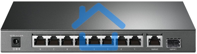 Коммутатор TP-Link TL-SG1210P 10-портовый гигабитный настольный с 8 портами PoE+ SMB