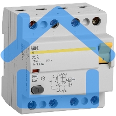 Выключатель дифференциального тока (УЗО) 4п 25А 100мА тип AC ВД1-63 ИЭК MDV10-4-025-100