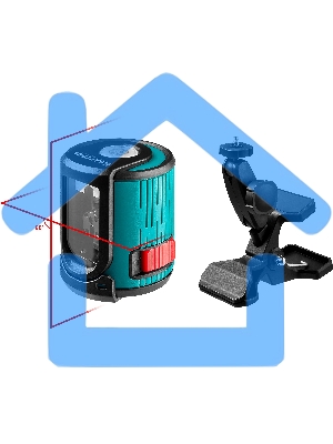 Нивелир лазерный KRAFTOOL CL 20 #5 20 м, IP54, точн. +/-0,2 мм/м, держатель, в кейcе