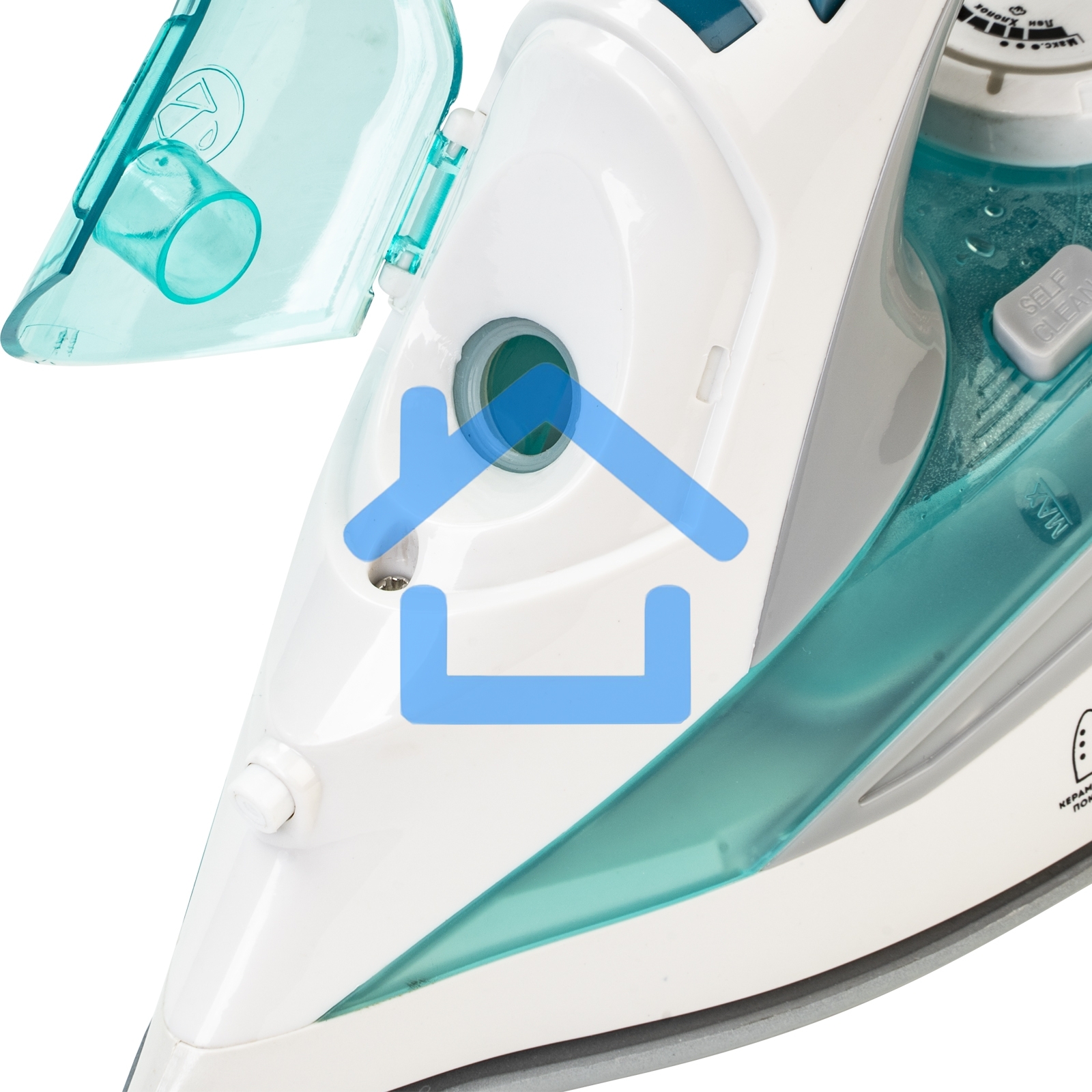 Утюг Galaxy Line GL 6127, бирюзовый, паровой, 2200 Вт, постоянный пар 50 г/мин, паровой удар 170 г/мин, функции: самоочистка, антикапля, антинакипь, функция увлажнения, вертикальное отпаривание, защита от перегрева, индикатор нагрева, керамическое покрыти