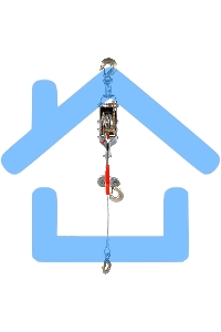 Лебедка рычажная Matrix тяга - 4 т, подъем 1.6 т, двойное храповое колесо