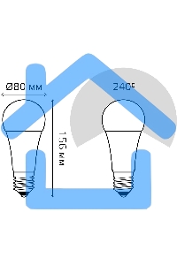 Лампа светодиодная LED Gauss Elementary A67 35Вт E27 4100К