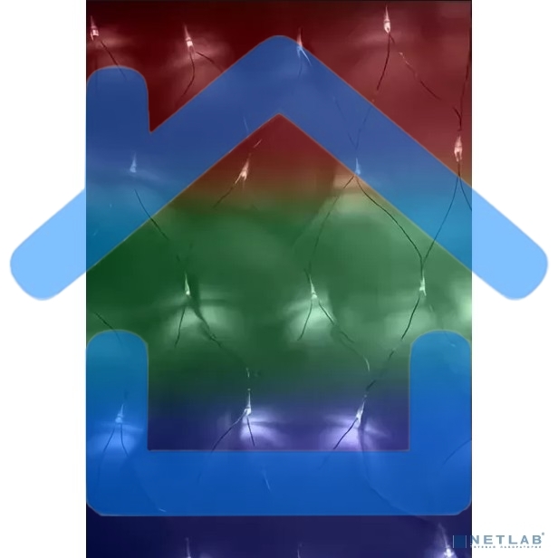 Гирлянда Neon-night Сеть с контроллером 1.5х1.5м 150 LED мульти. прозрачный провод 12Вт 220В IP20