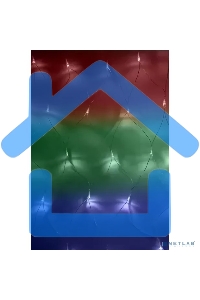 Гирлянда Neon-night Сеть с контроллером 1.5х1.5м 150 LED мульти. прозрачный провод 12Вт 220В IP20