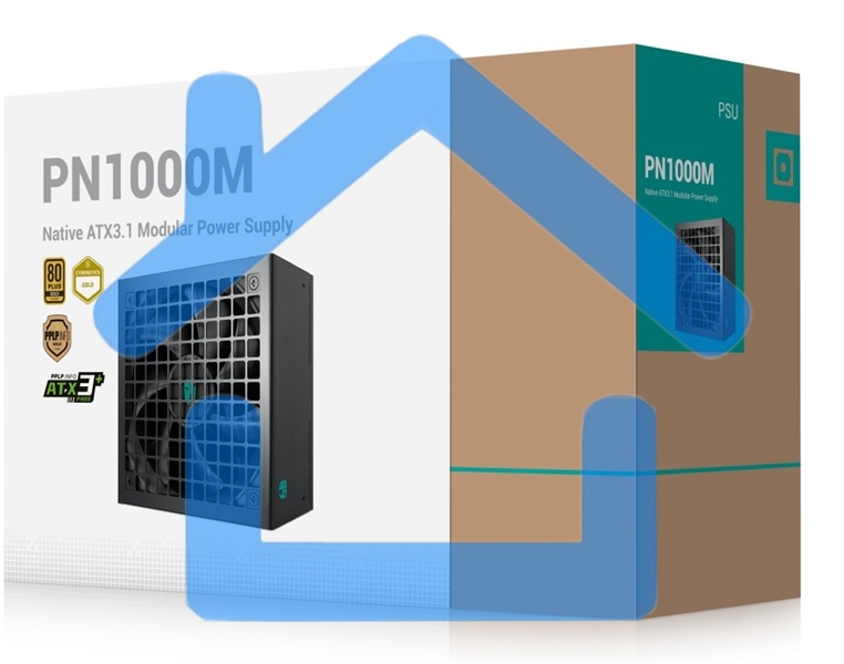 Блок питания Deepcool / GamerStorm PN1000M, 1000Вт, 80 PLUS Gold, 135мм, модульный, черный