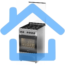 Плита комбинированная Darina 1D1 КМ 241 311 X нержавеющая сталь/черный, конфорок 4 шт, духовка 50 л, 50 см x 85 см x 60 см