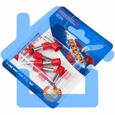 Наконечник штыревой втулочный Rexant изолированный, F-12мм, 10 мм², НШВи 10-12 / E10-12, красный, в упак. 10 шт.