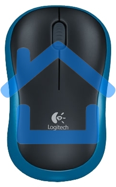 Мышь беспроводная Logitech M185 синий, 1000 dpi, радиоканал, USB, кнопки - 3