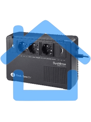 Источник бесперебойного питания Systeme Electriс Back-Save, 400VA/240W, 230V, Line-Interactive, AVR, 3xSchuko, USB charge(type A), USB