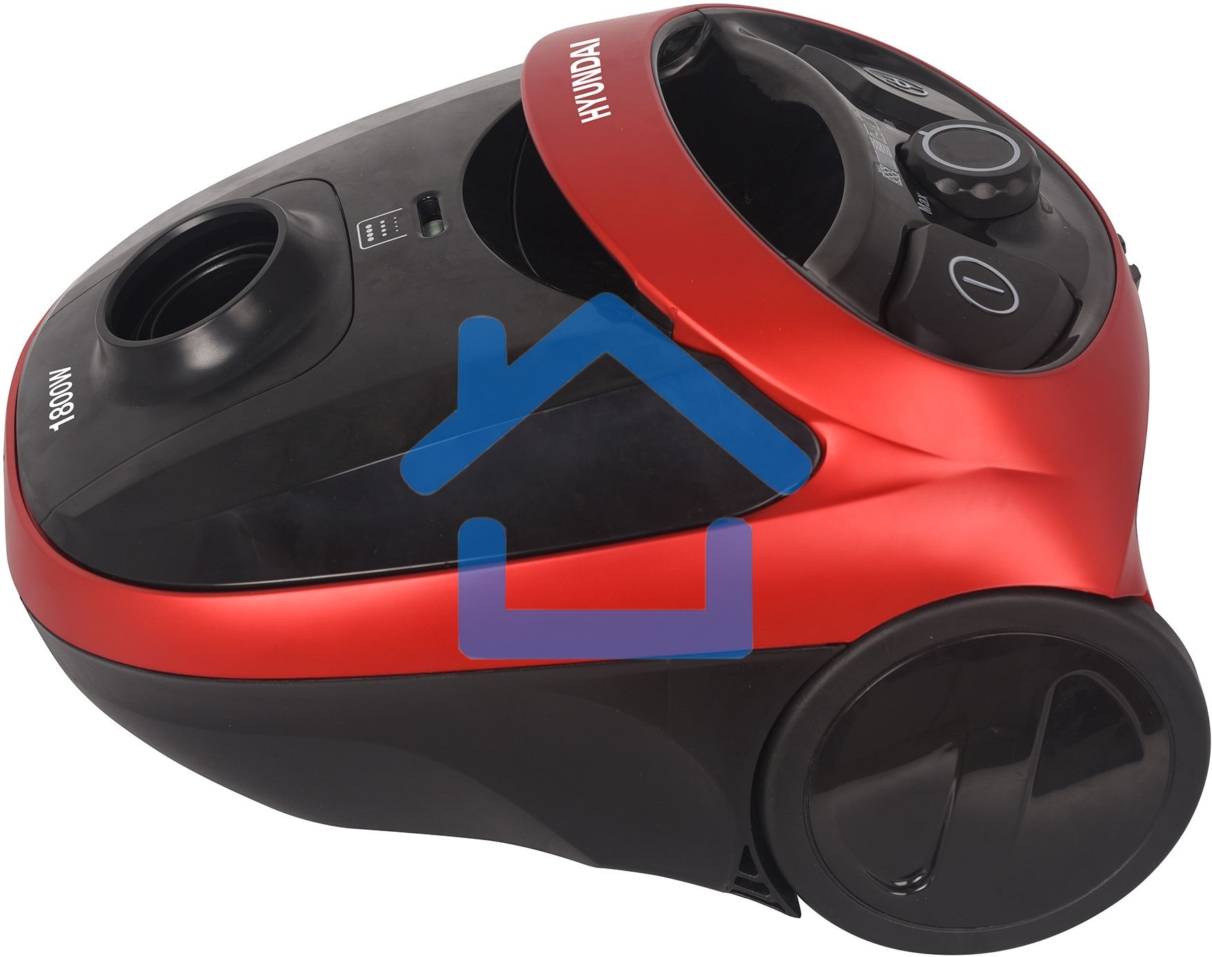 Пылесос Hyundai HYV-B1570 красный/черный, 250/1800 Вт, уборка сухая, пылесборник мешок, 1.5 л (в компл.:1мешок)