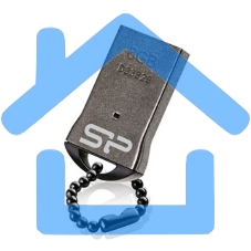 Флешка USB R/W Silicon Power 8 Gb Touch T01 SP008 Gb,UF2T01V1K USB 2.0 черный/серебристый