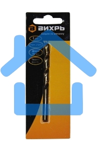 Сверло по металлу 6 мм, P6M5 (1 шт. в блистере)