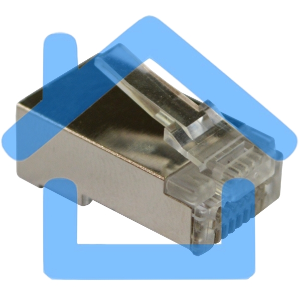 Коннектор RJ45 тип EZ, 8P8C, STP, Cat.5e, универсальный, со вставкой, покрытие 50 микрон,100 шт.