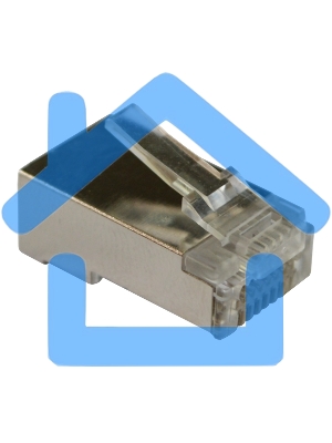 Коннектор RJ45 тип EZ, 8P8C, STP, Cat.5e, универсальный, со вставкой, покрытие 50 микрон,100 шт.