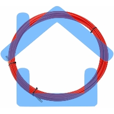 Протяжка кабельная (мини УЗК в бухте), стеклопруток, d=3,5мм, 20м КРАСНАЯ