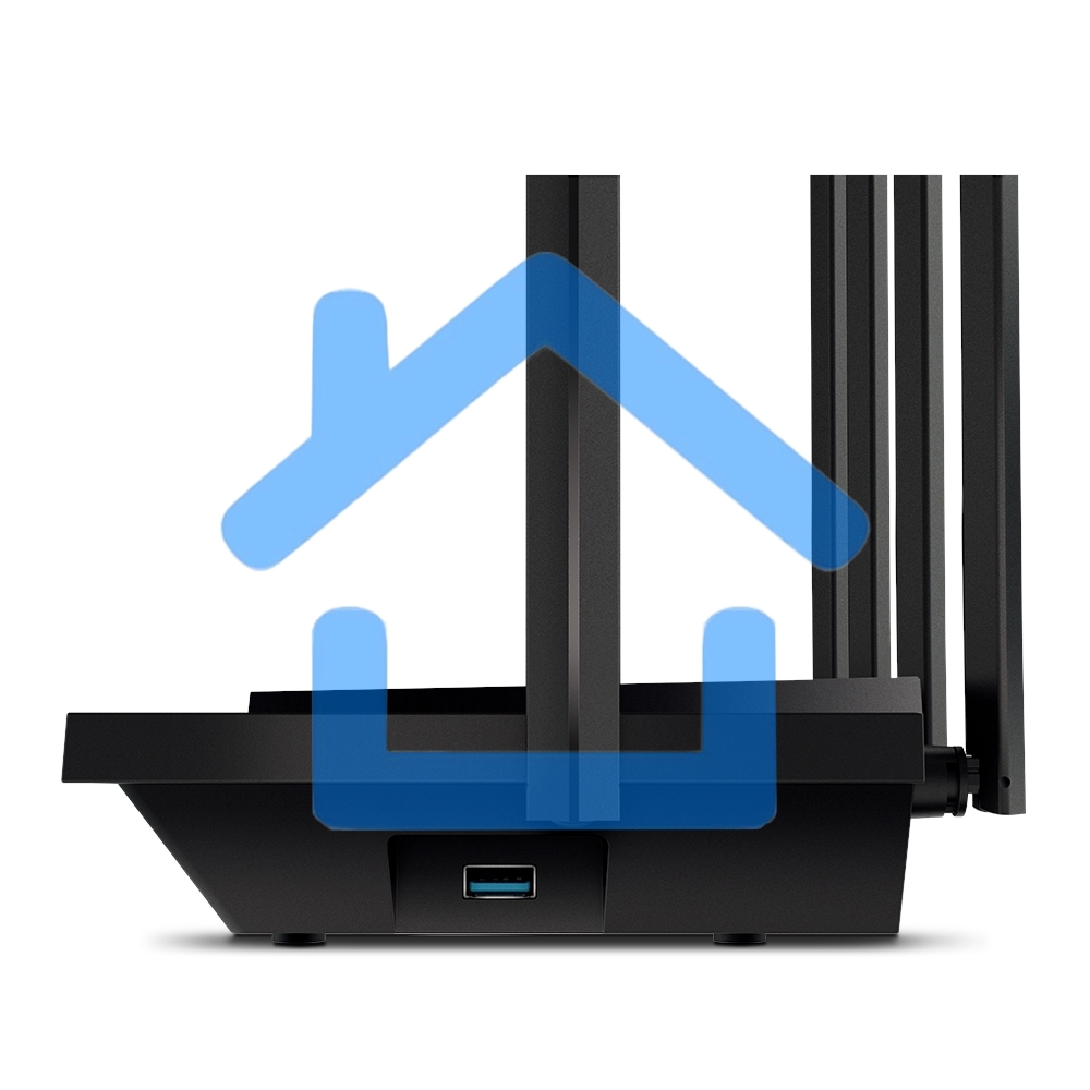 Роутер TP-Link Archer AX73 AX5400 Dual Band Wireless Gigabit Router, 1.5 GHz Tri-Core CPU, 1 GE WAN + 4 GE LAN ports, 1× USB 3.0 Port, support 1024-QAM, OFDMA, MU-MIMO, Airtime Fairness, Beamforming, 160MHz Channel Width, come with HomeShieldTM, support R