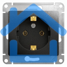 Механизм розетки 1-м Glossa 16А с заземл. антрацит SchE GSL000743 Механизм розетки 1-м Glossa 16А с заземл. антрацит SchE GSL000743
