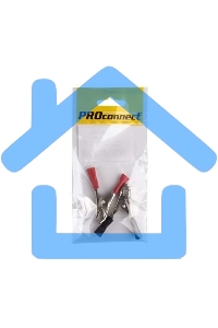 Зажим крокодил Rexant, длина 50 мм, ток 10A, 2 шт., пакет БОПП