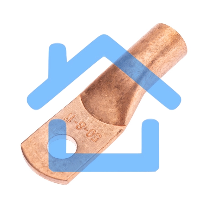 Наконечник медный ТМ 50-8-11 (50мм² - Ø8мм) (в упак. 100 шт.) Rexant