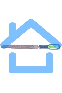 Напильник, 200 мм, плоский, двухкомпонентная рукоятка, №2 Сибртех