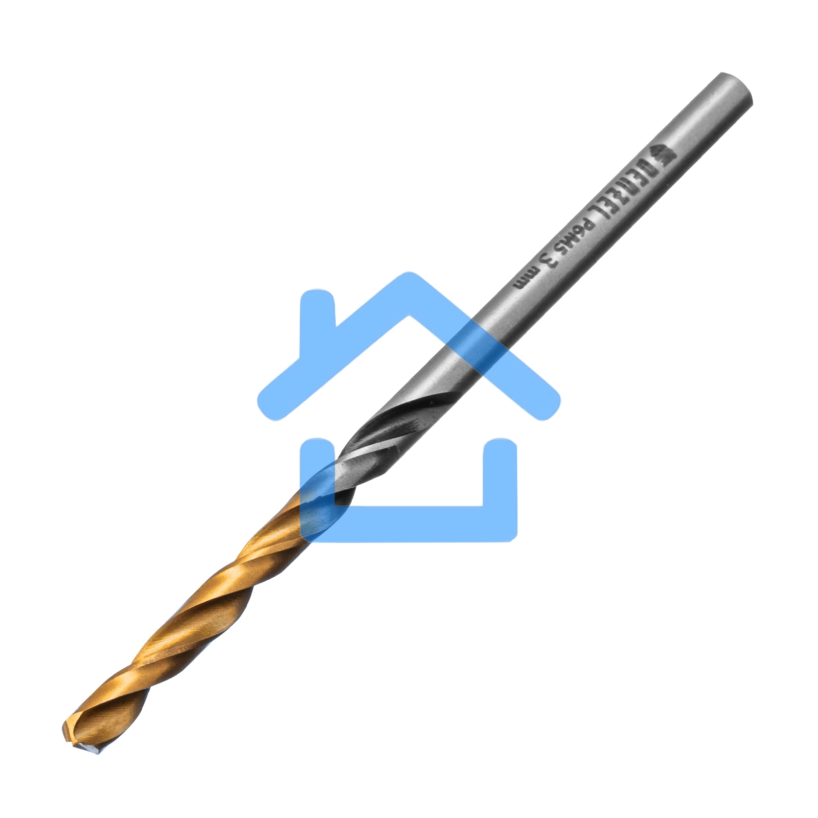 Сверло спиральное по металлу 3 x 61мм, Р6М5, Golden Tip, многогранная заточка, 2шт. Denzel
