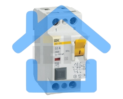 Выключатель дифференциального тока (УЗО) 2п 63А 300мА тип ACS ВД1-63S ИЭК MDV12-2-063-300