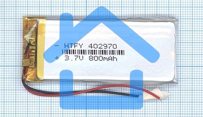 Аккумулятор Li-Pol (батарея) 4*29*70мм 2pin 3.7V/800mAh