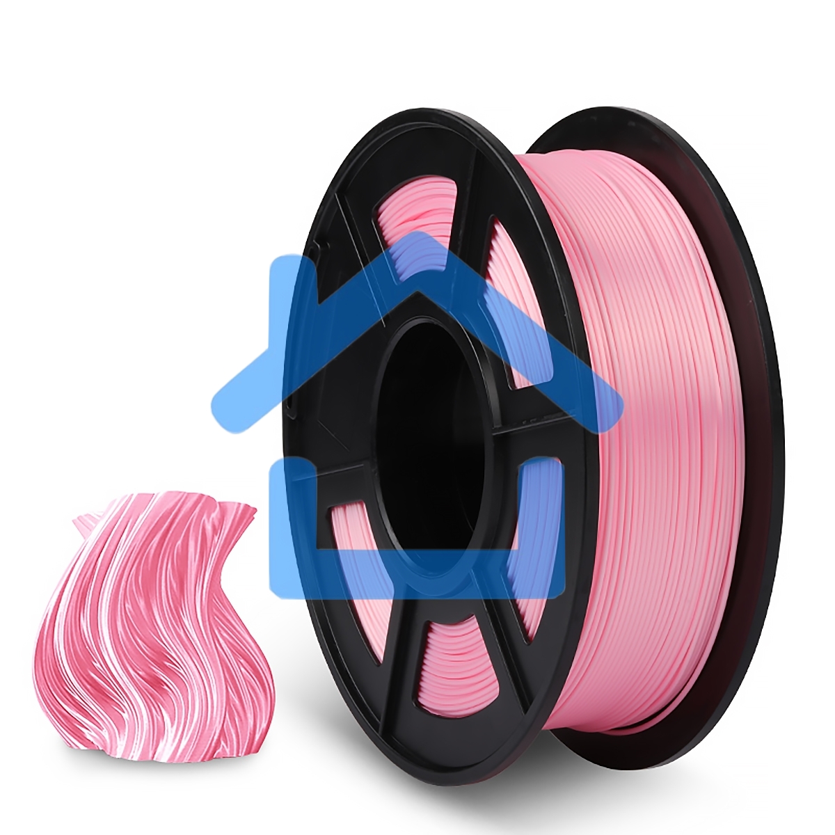 Филамент NVPRINT Silk PLA+ Pink для 3D печати диаметр 1.75мм длина 330 метров масса 1 кг